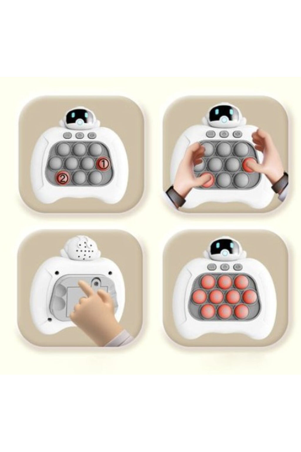 Joc interactiv Pop-It Consola, antistres, cu sunete si lumini, Astronaut