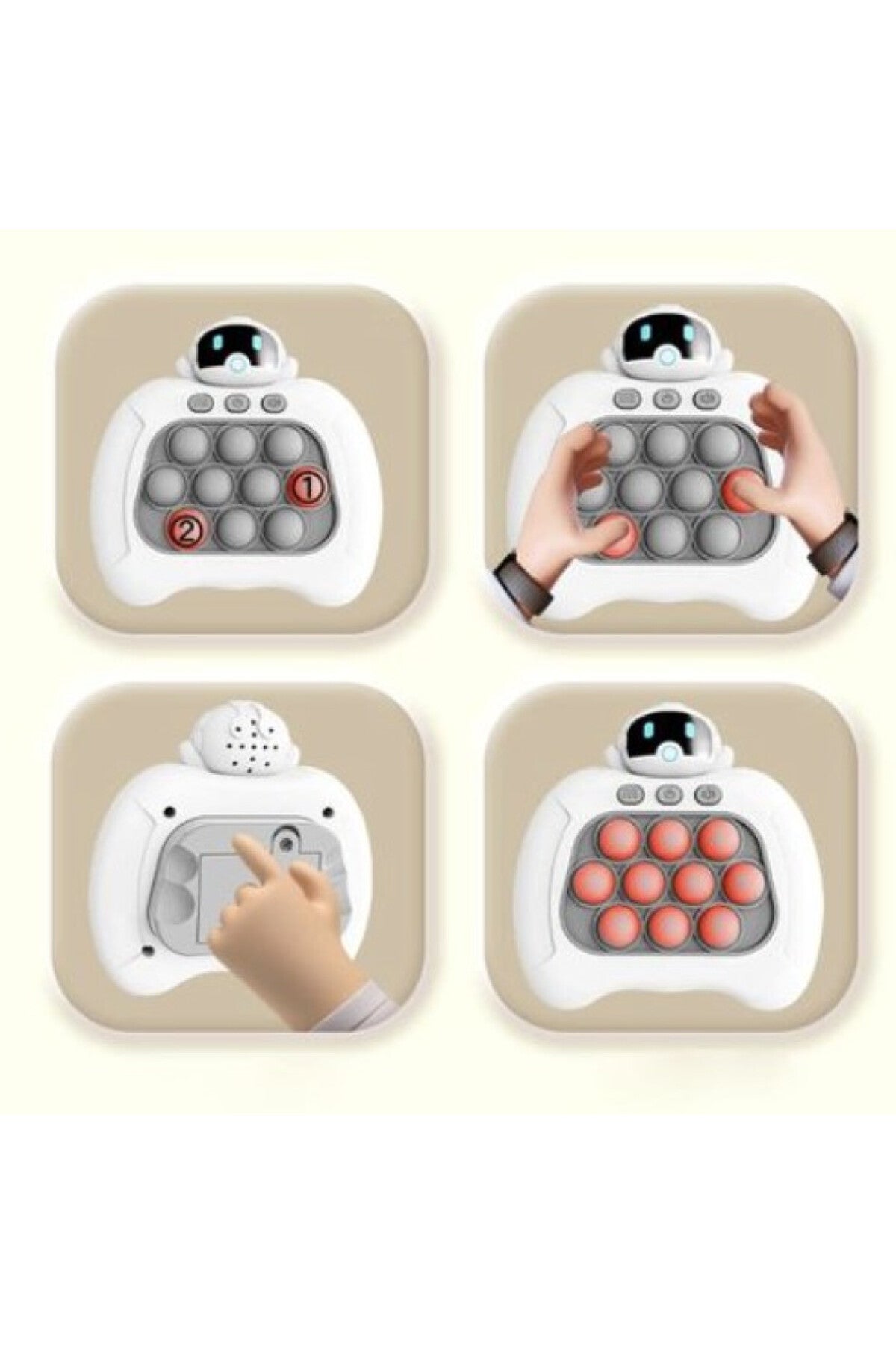 Joc interactiv Pop-It Consola, antistres, cu sunete si lumini, Astronaut