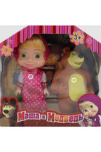 Set Papusa Masha si Ursul / Masha and the Bear, cu sunet, 15 cm