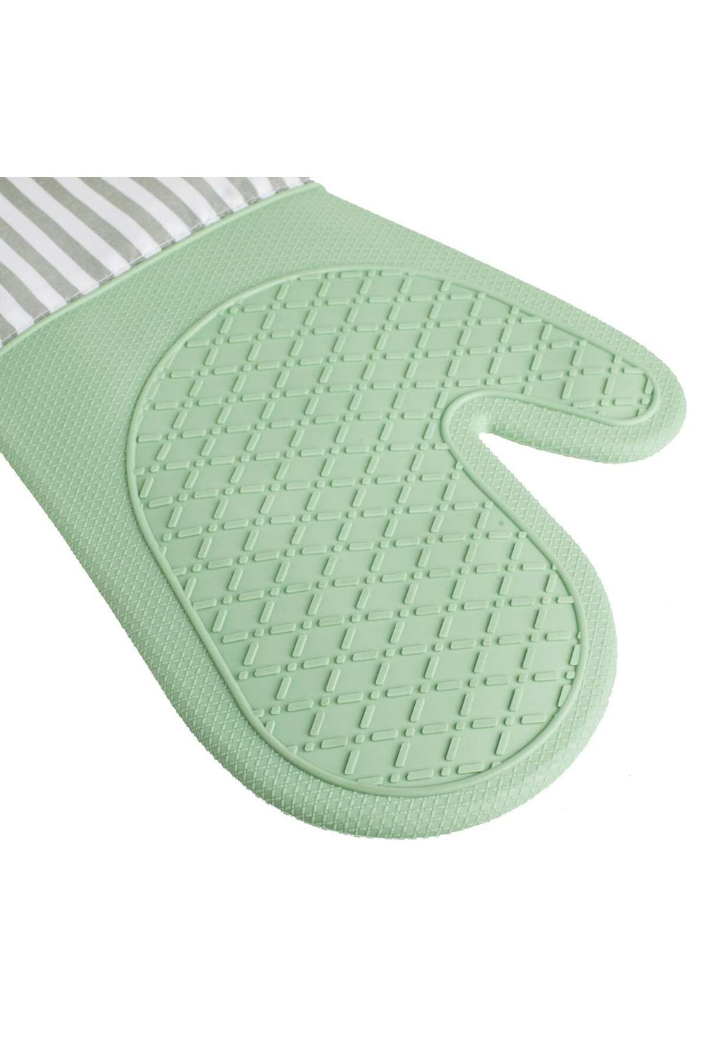 Manusa din Silicon Verde Menta cu Tesatura in Dungi