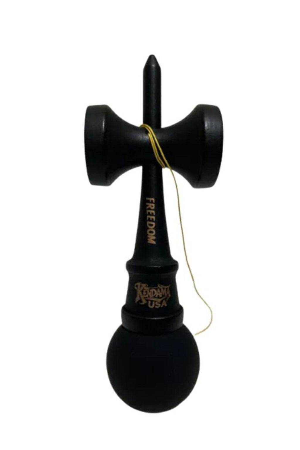 Kendama USA Forever GRIP cauciuc, Ediție complet neagră, Model Freedom, Lemn Premium