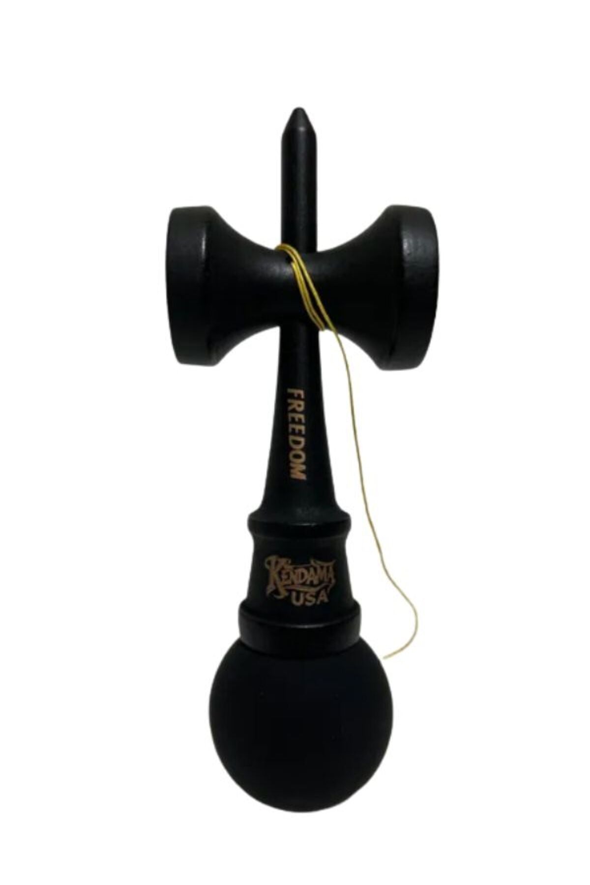 Kendama USA Forever GRIP cauciuc, Ediție complet neagră, Model Freedom, Lemn Premium