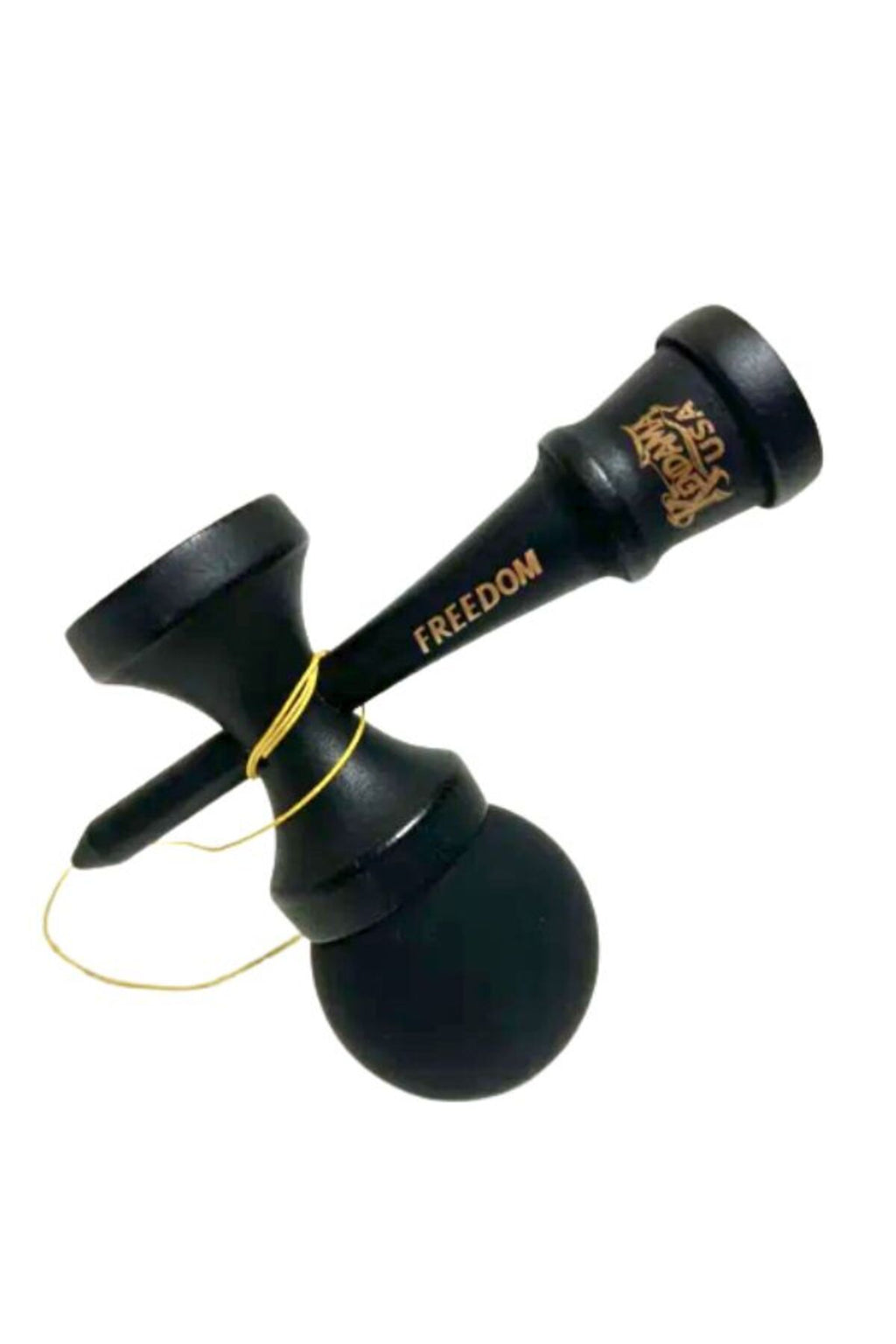 Kendama USA Forever GRIP cauciuc, Ediție complet neagră, Model Freedom, Lemn Premium