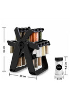 Suport rotativ multifuncțional pentru condimente, pivotant la 360°, ușor de instalat, 34×23 cm