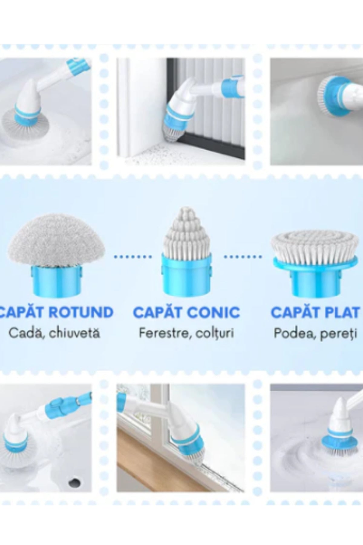 Mop Rotativ Electric Hurricane Spin Scrubber Cu 3 Capete