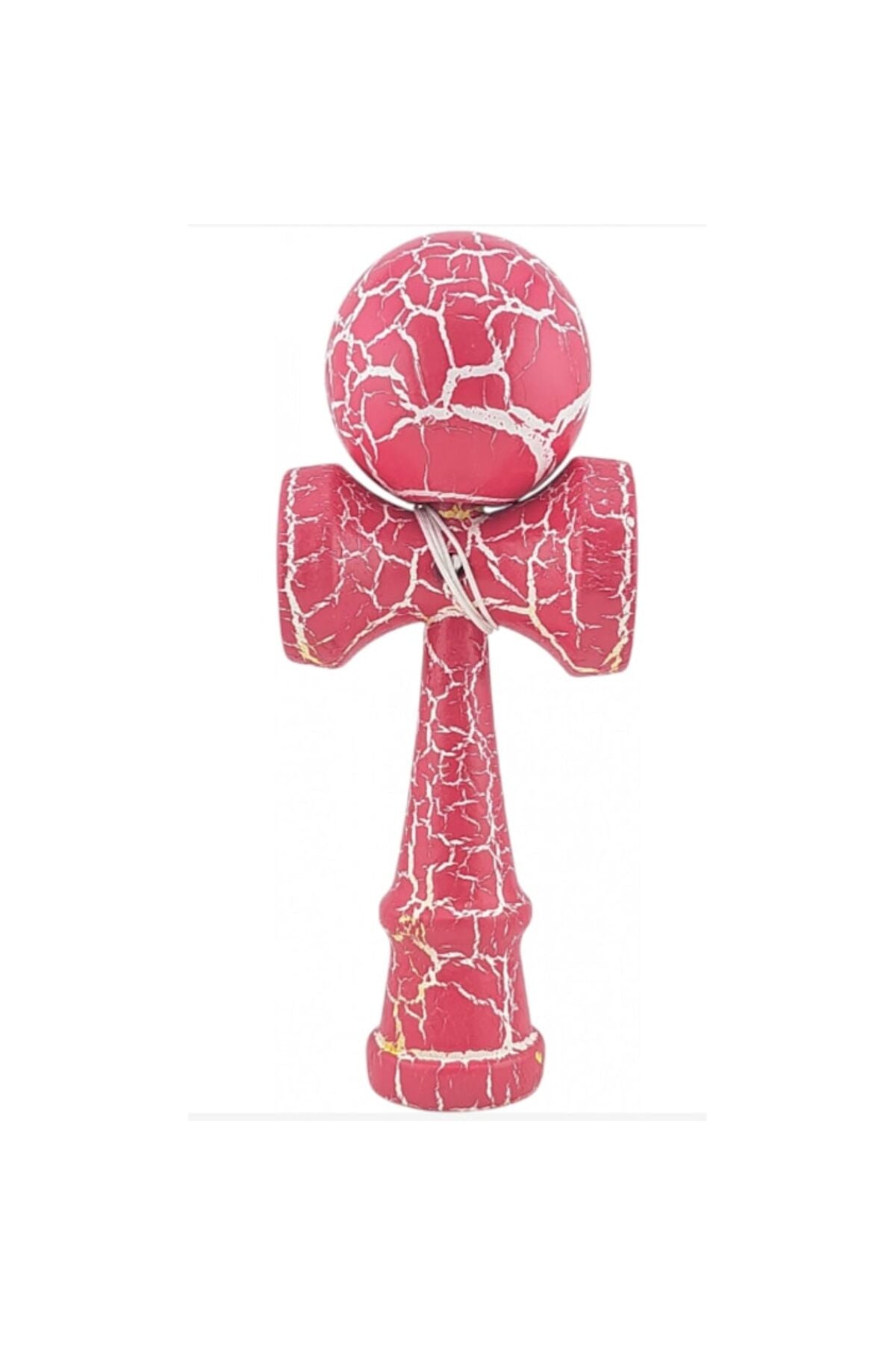 Set de 2 jucării Kendama interactive, model profesional crăpat, lemn, 18 cm, roz/albastru