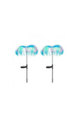 Set de 2 lămpi solare cu design meduză, LED RGB cu fibră optică