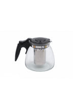 Ceainic cu infuzor, termorezistent, otel inoxidabil, negru, 900 ml