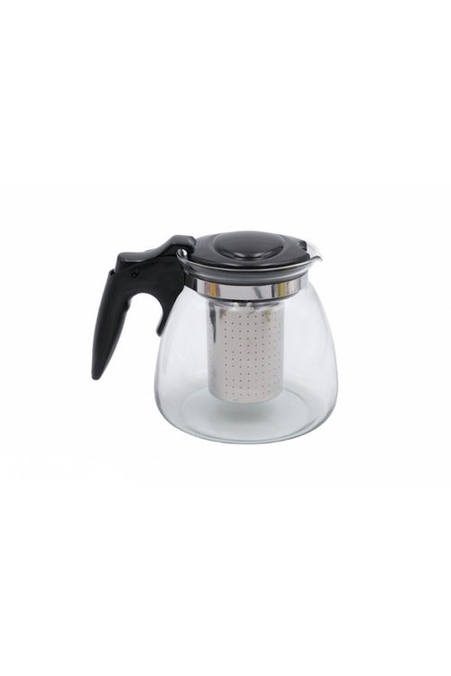 Ceainic cu infuzor, termorezistent, otel inoxidabil, negru, 900 ml