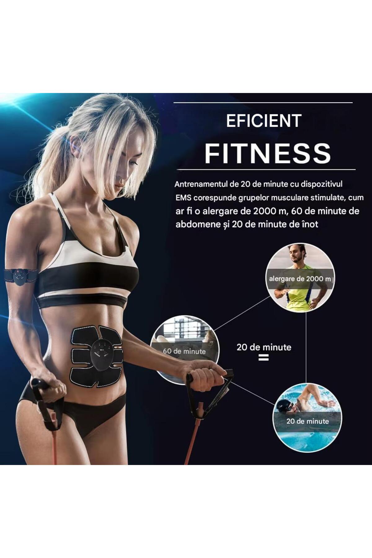 Aparat remodelare abdomen cu electrostimulare - SixPack Gym