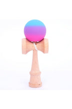 Kendama profesională, din lemn, 18 cm, joc de dexteritate pentru copii și adulți, design gradient, violet deschis