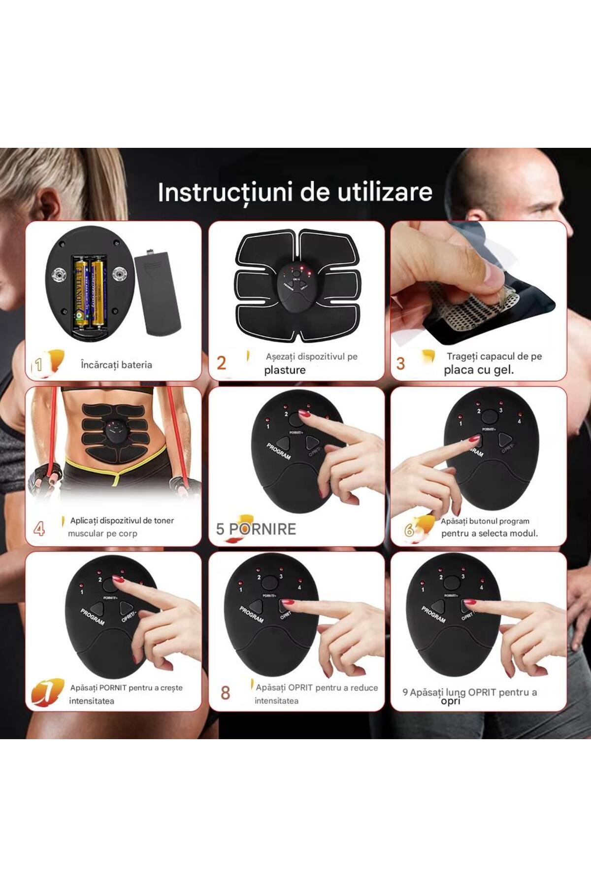 Aparat remodelare abdomen cu electrostimulare - SixPack Gym