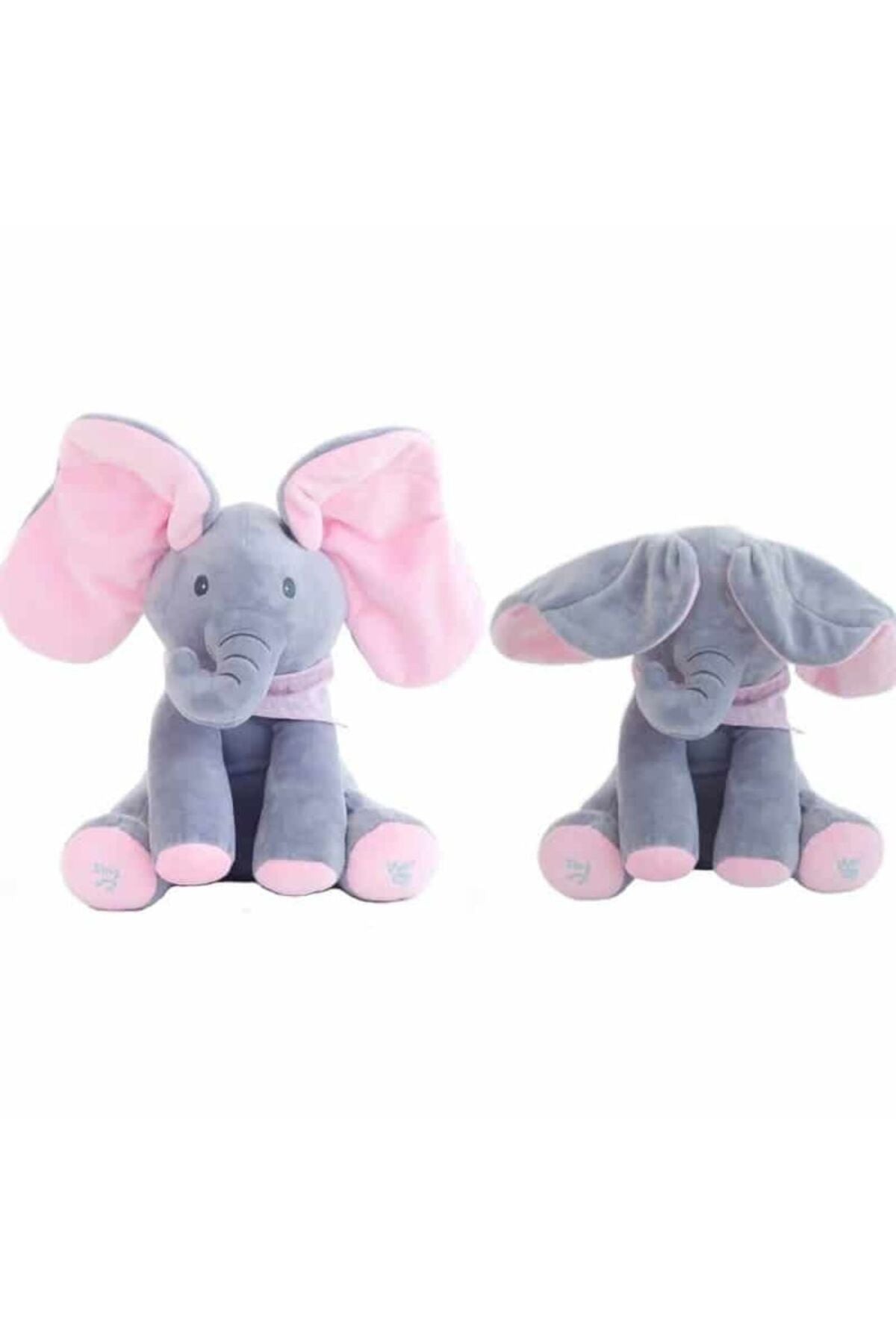 Jucărie de pluș interactivă, Peek-a-Boo, elefant, 30 cm, roz