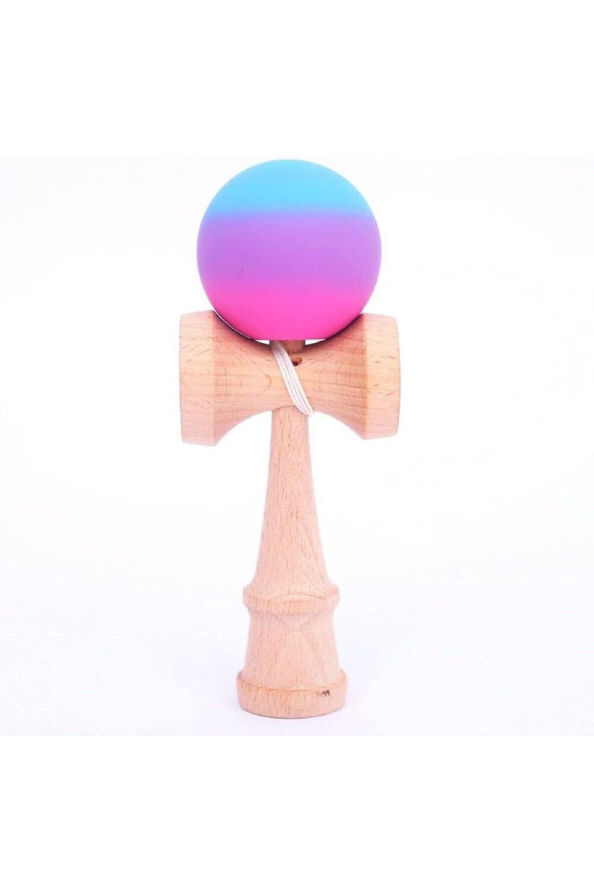 Kendama profesională, din lemn, 18 cm, joc de dexteritate pentru copii și adulți, design gradient, violet deschis