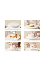 Platou rotativ ornare tort, Suprafata antiderapanta, Plastic, Rotund, Diametru 23/28 cm, Inaltime 7