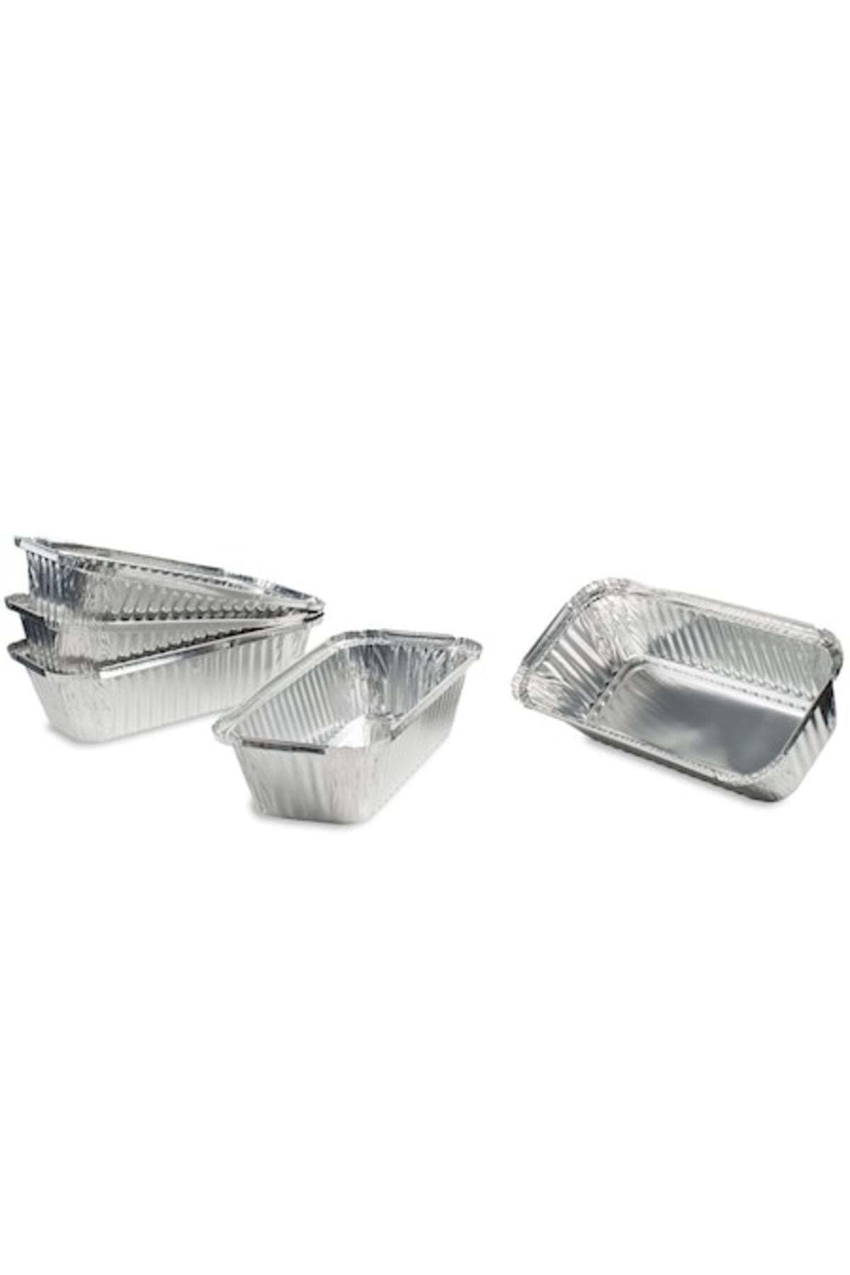 Forme de copt din aluminiu, set de 5, dimensiuni 22x11,4x5,5 cm, argintii