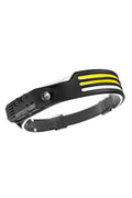 Lanternă frontală LED cu 3 x XPE COB, baterie de 1200mAh, 800 lumeni, senzor de mișcare