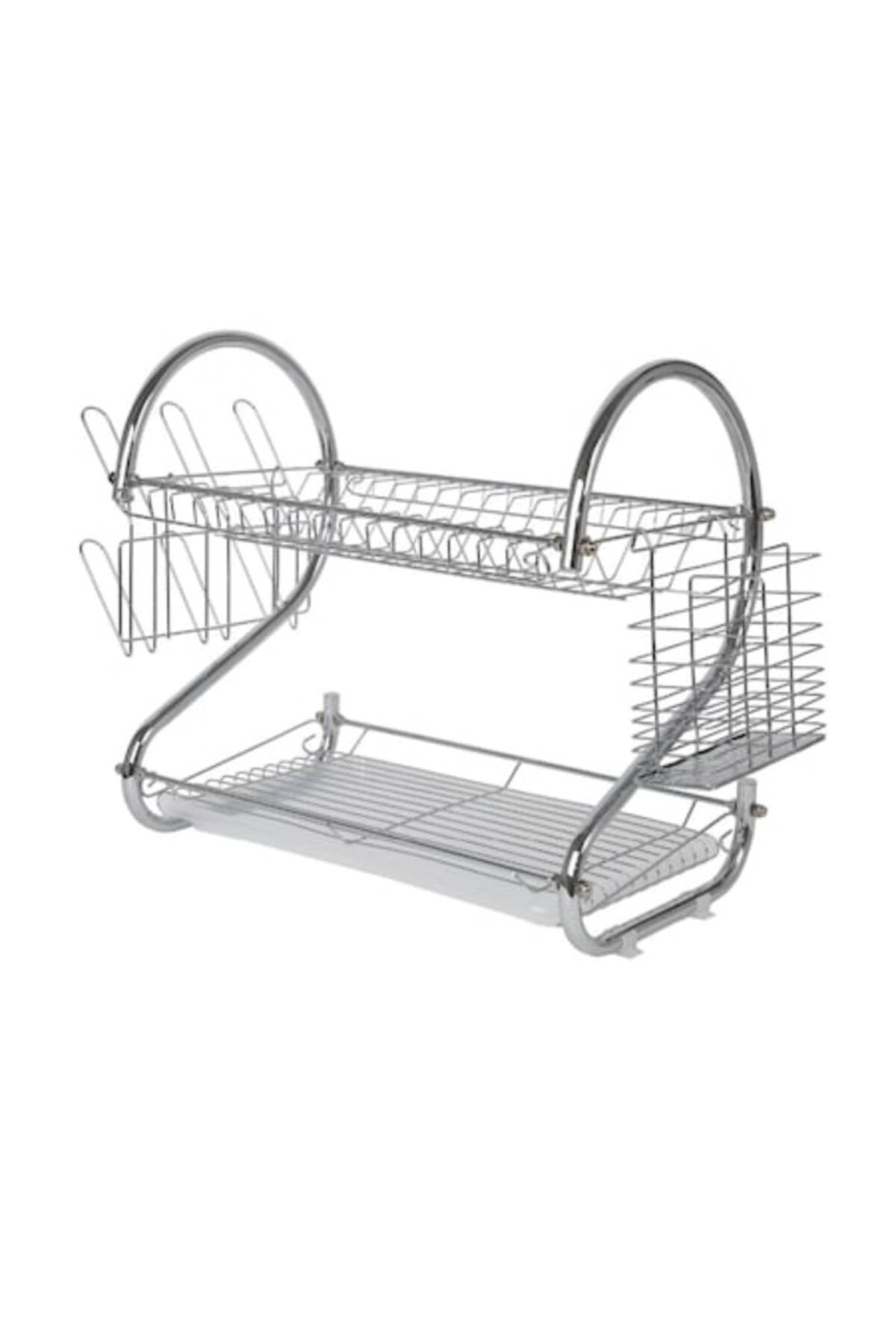 Suport pentru vase cu două niveluri SUPER TRENDS®, oțel inoxidabil rezistent la coroziune, suport pentru pahare și tacâmuri,