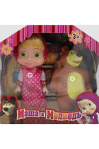 Set Papusa Masha si Ursul / Masha and the Bear, cu sunet, 15 cm