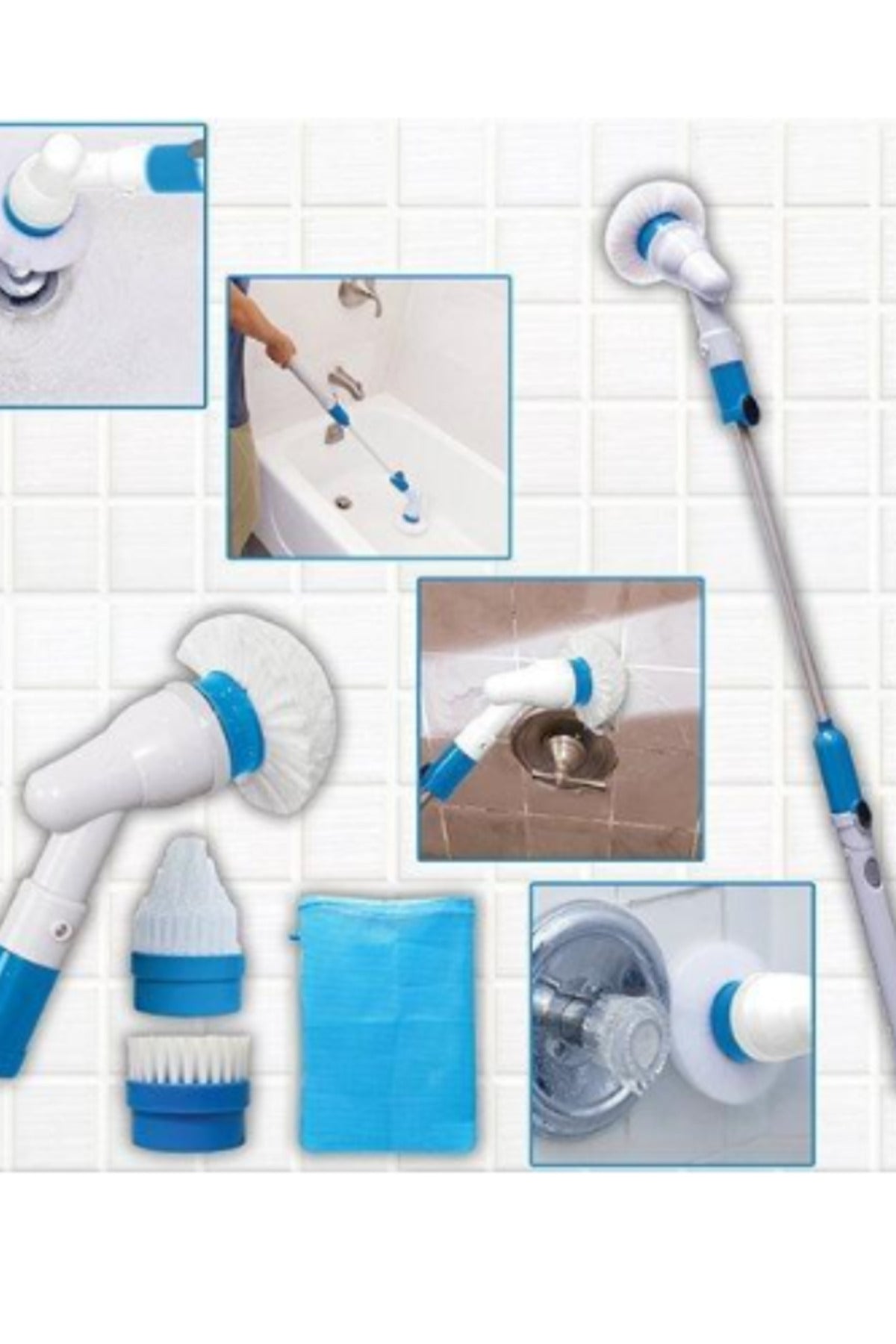 Mop Rotativ Electric Hurricane Spin Scrubber Cu 3 Capete
