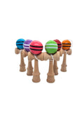 Set 6 Mini Kendama din Lemn 12 cm – Culori Asortate, Joc de Dexteritate Japonez pentru Copii