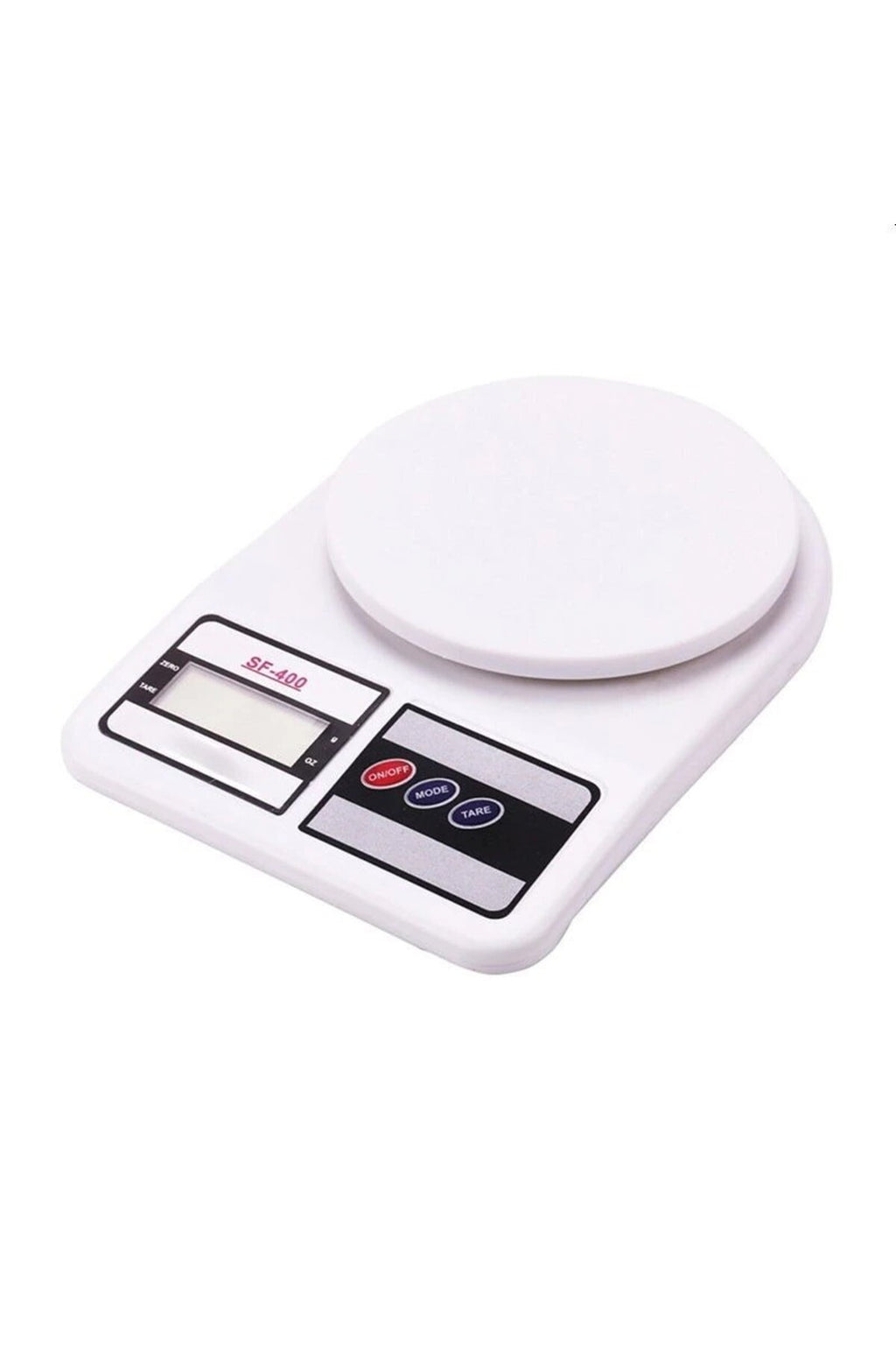 Cantar de bucatarie, Electronic, display LCD 2 inch, functie Tara, maxim 10 kg, alb, 24X17X4 cm