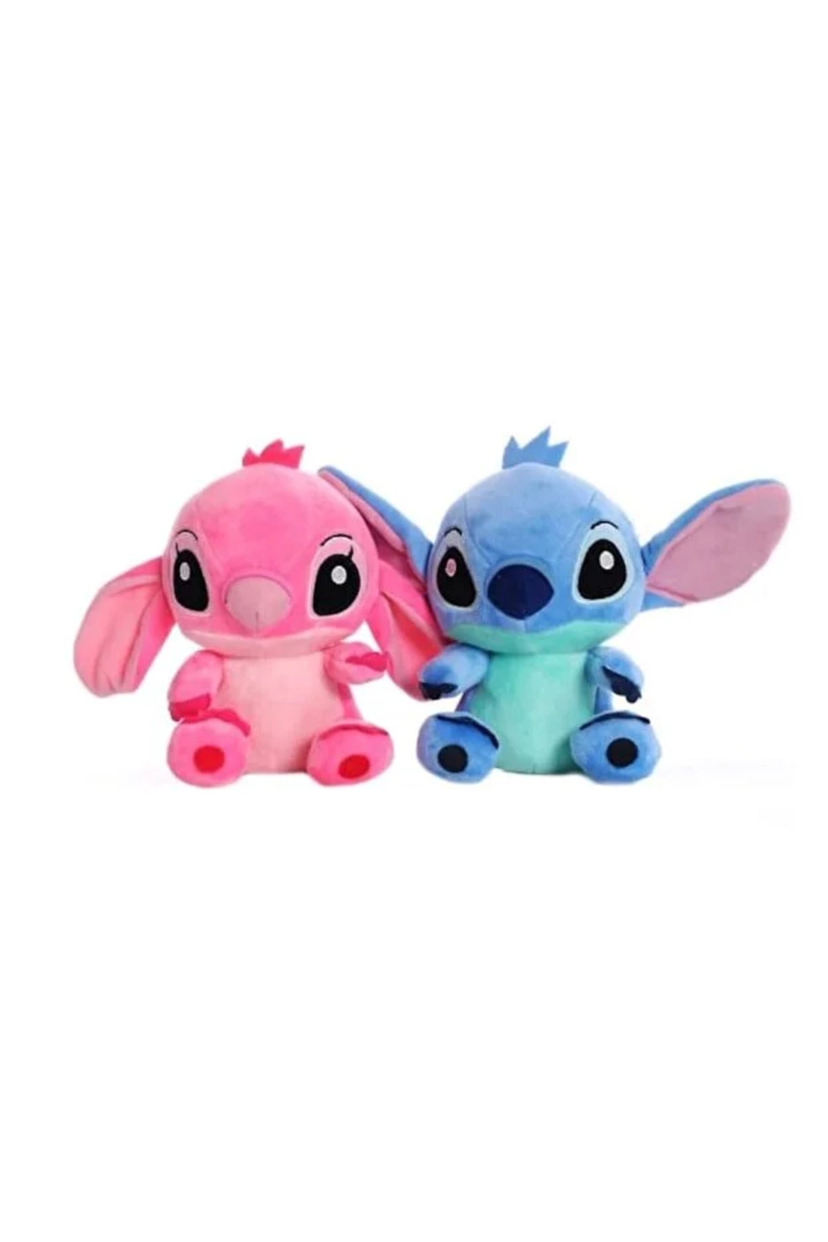 Set 2 Jucarii De Plus, 23 cm, Personaj din Lilo&Stitch, Albastru si Roz
