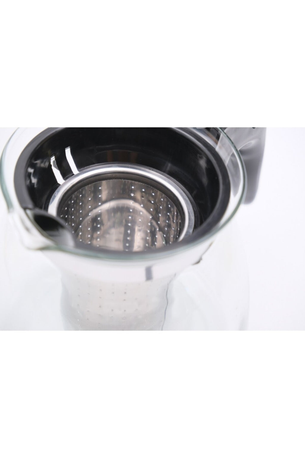 Ceainic cu infuzor, termorezistent, otel inoxidabil, negru, 900 ml