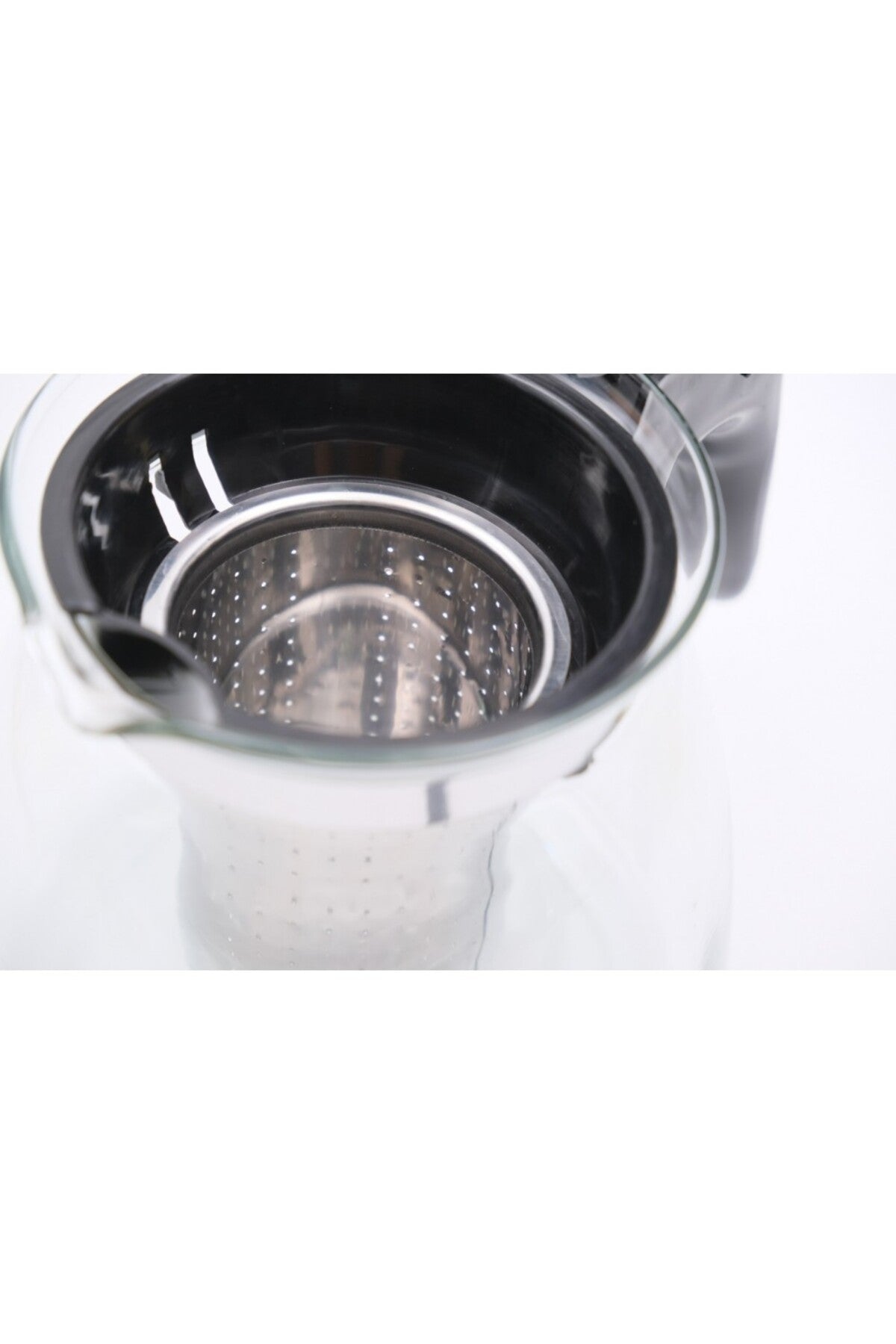 Ceainic cu infuzor, termorezistent, otel inoxidabil, negru, 900 ml