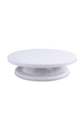 Platou rotativ ornare tort, Suprafata antiderapanta, Plastic, Rotund, Diametru 23/28 cm, Inaltime 7