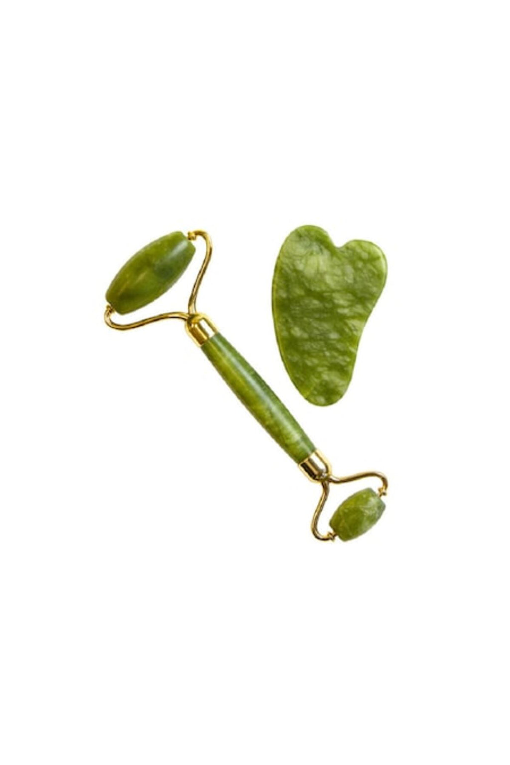 Rolă de jad și Gua Sha pentru masaj facial și corporal, RABAN Green
