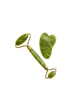 Rolă de jad și Gua Sha pentru masaj facial și corporal, RABAN Green