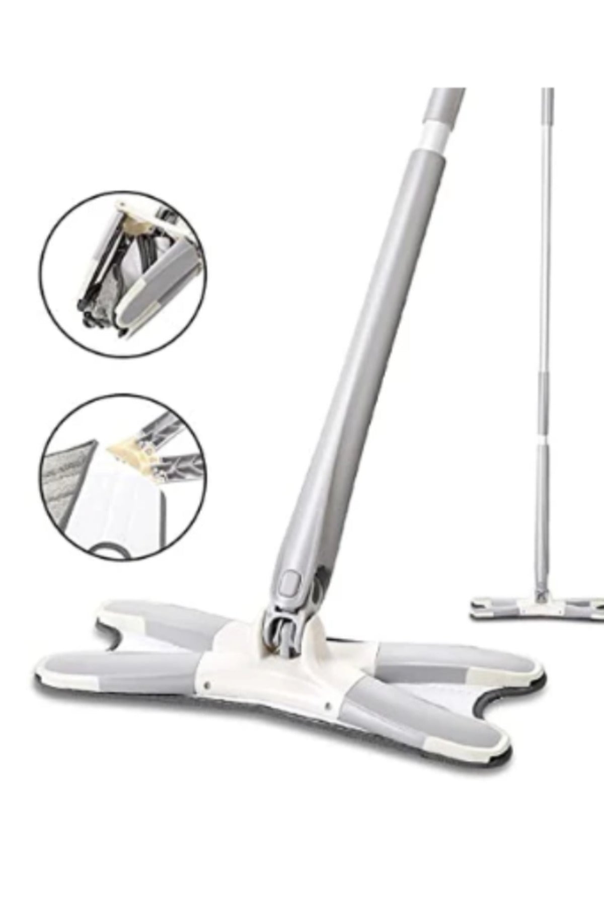 Mop reglabil, stoarcere automata, 130 cm, 360 grade