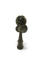 Kendama din Lemn – Model Cracked Negru – Jucărie de Îndemânare