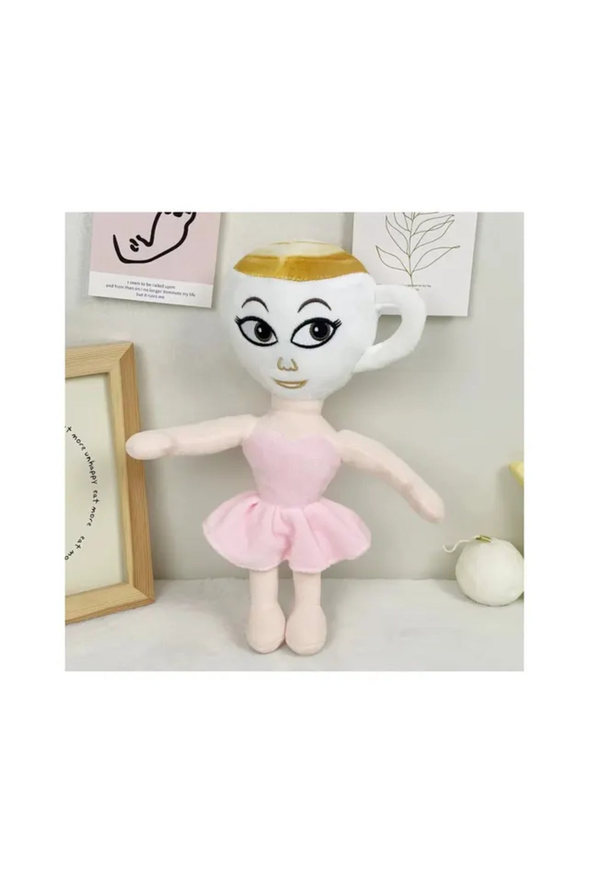 Bellerina Cappuccina 20CM – Păpușa Brainrot Plus, Cană Balerina Super Amuzantă