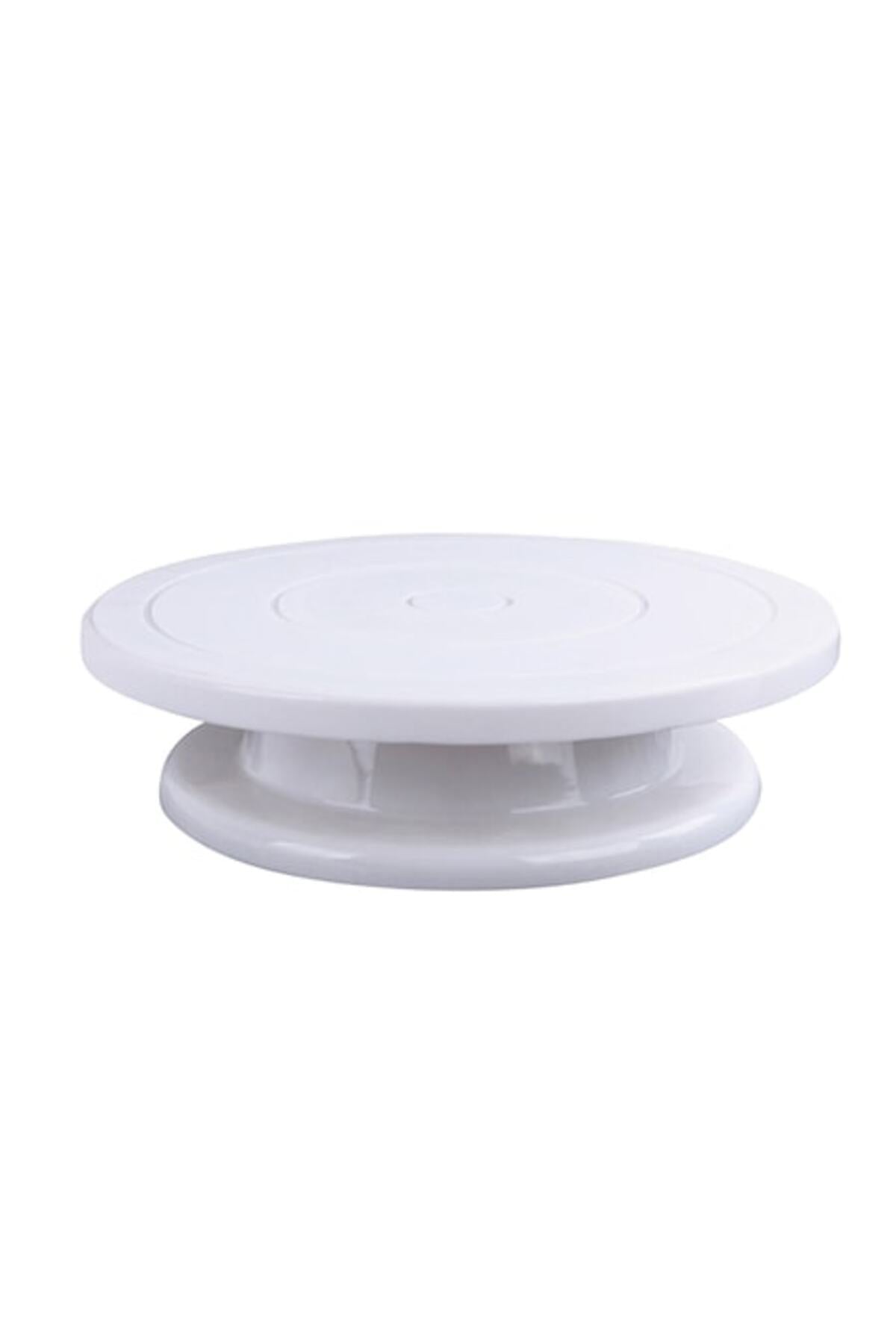 Platou rotativ pentru decorarea torturilor, suprafață antiderapantă, plastic, diametru 23/28 cm