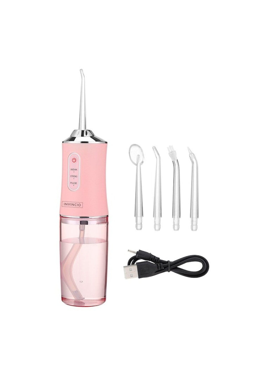 Irigator oral profesional pentru curățarea dentară, ERIS, 4 duze, curățare antitartru, rezervor 220 ml