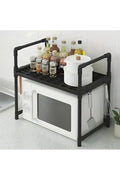 Suport Cuptor Microunde ,Raft Depozitare din plastic multifunctional, pentru bucatarie, baie, dormit